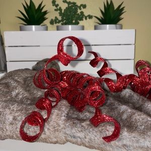 Bright Red Sparkly Holiday Picks